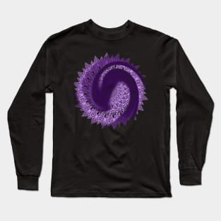 Purple Swirled Mandala Long Sleeve T-Shirt